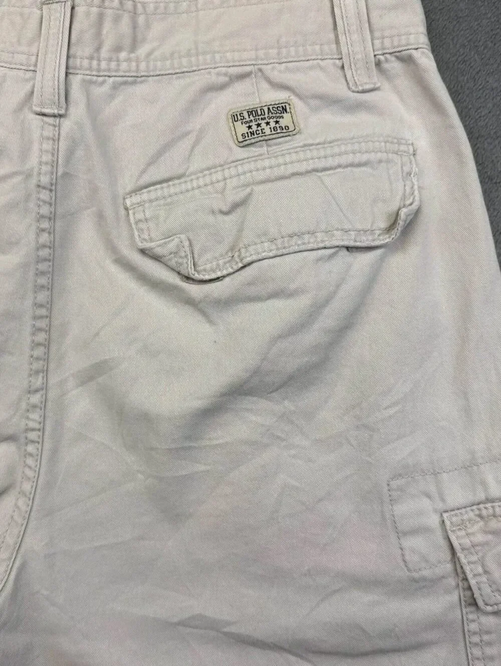 Men's US Polo Assn Heavy Cargo Beige Shorts